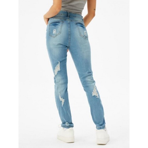 Shredded Distressed Skinny Jeans