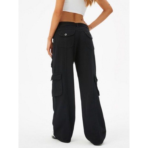 Belted Cargo Baggy Jeans