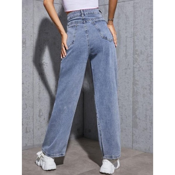 High Waisted Straight Baggy Slouchy Jeans