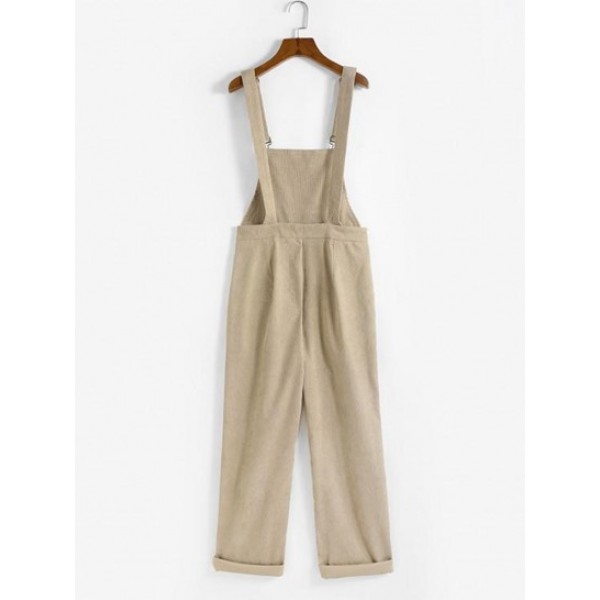 Corduroy Front Pocket Criss Cross Overall