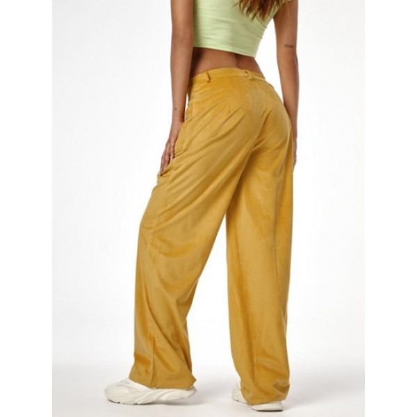 Corduroy High Waisted Wide Leg Pants