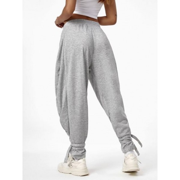 Tie Cuffs French Terry Baggy Sweatpants