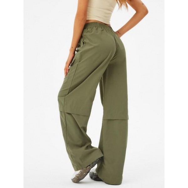 High Waisted Wide Leg Cargo Pants