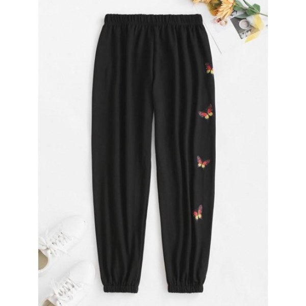 High Rise Butterfly Pull On Jogger Sweatpants