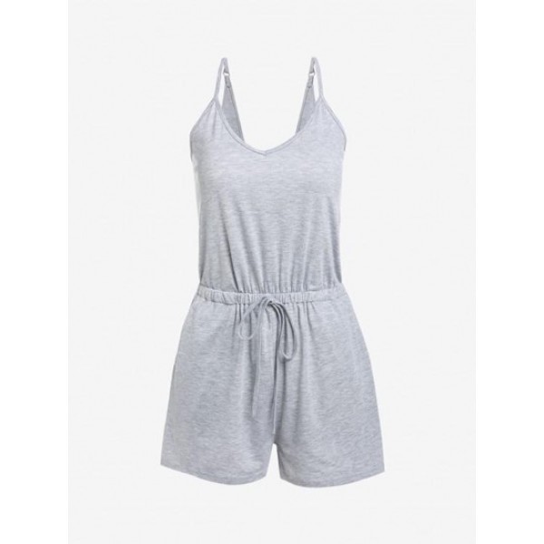 Heathered Pocket Loose Romper