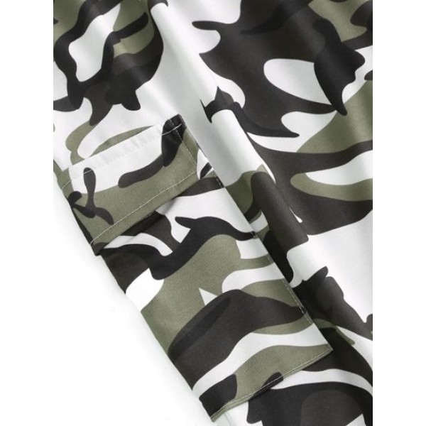 Flap Pocket Camo Pull On Sweatpants