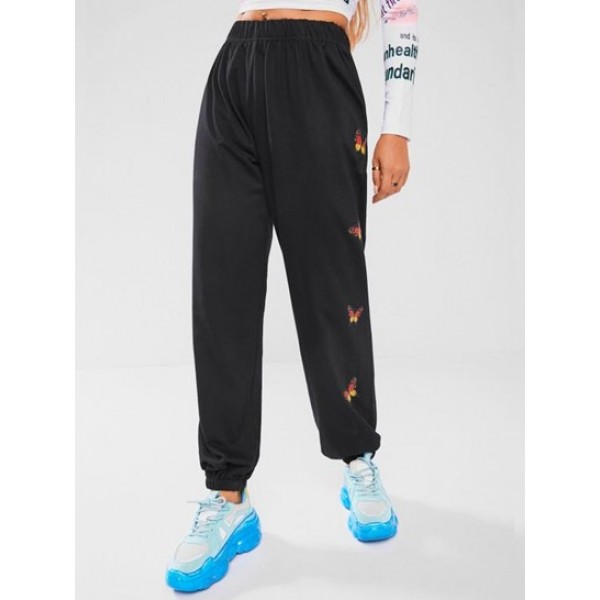 High Rise Butterfly Pull On Jogger Sweatpants