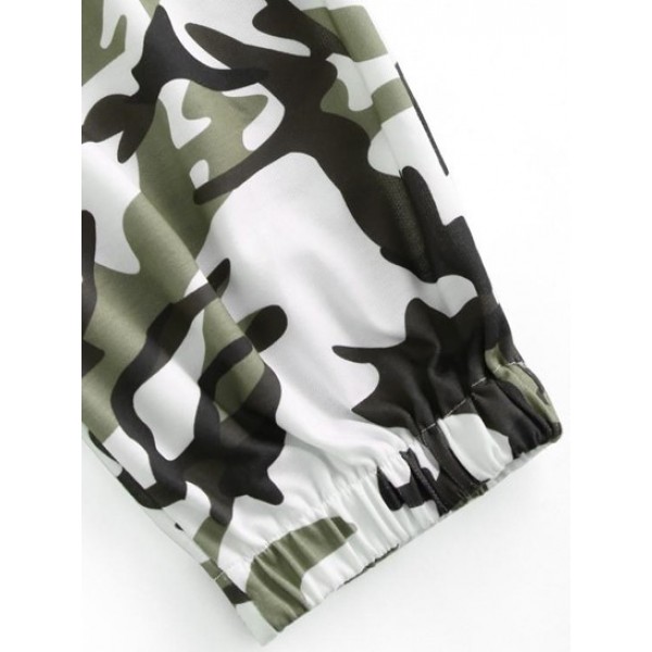 Flap Pocket Camo Pull On Sweatpants