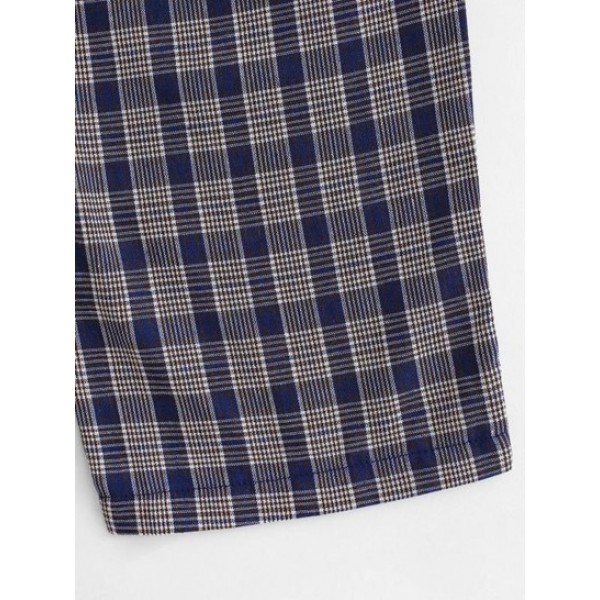 Plaid High Waisted Pocket Pants