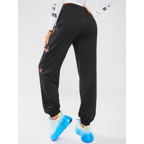 High Rise Butterfly Pull On Jogger Sweatpants